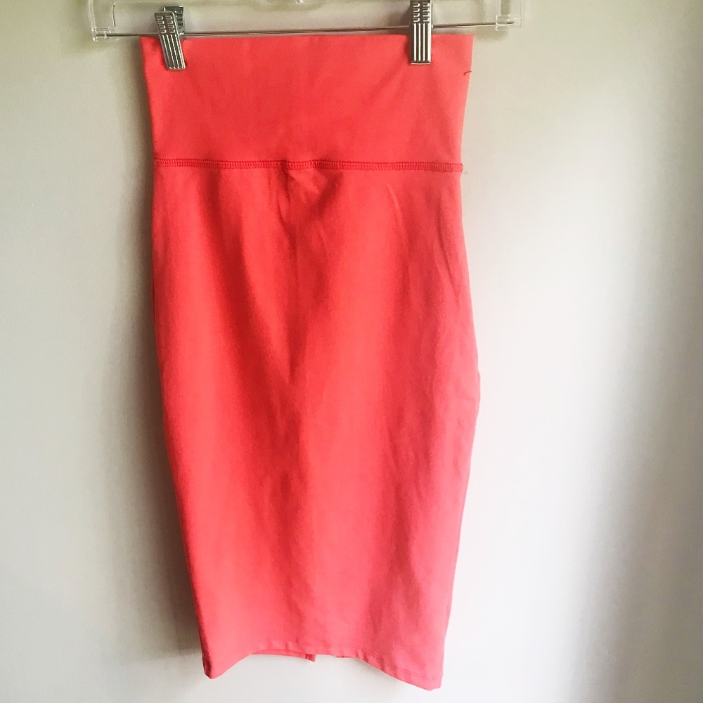 NWT Bebe Women's Soft Red Bodycon Skirt